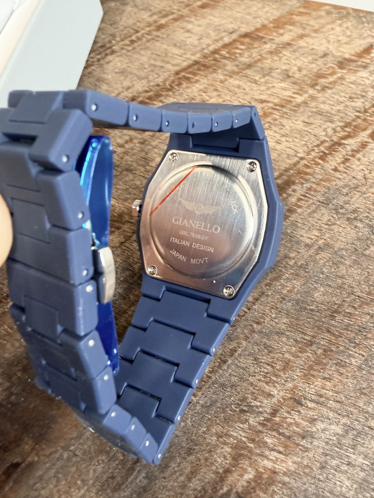 Gianello Metropolitan 40 GNL7936BL Blue Polycarbonate Link Watch - NIB - Image 6