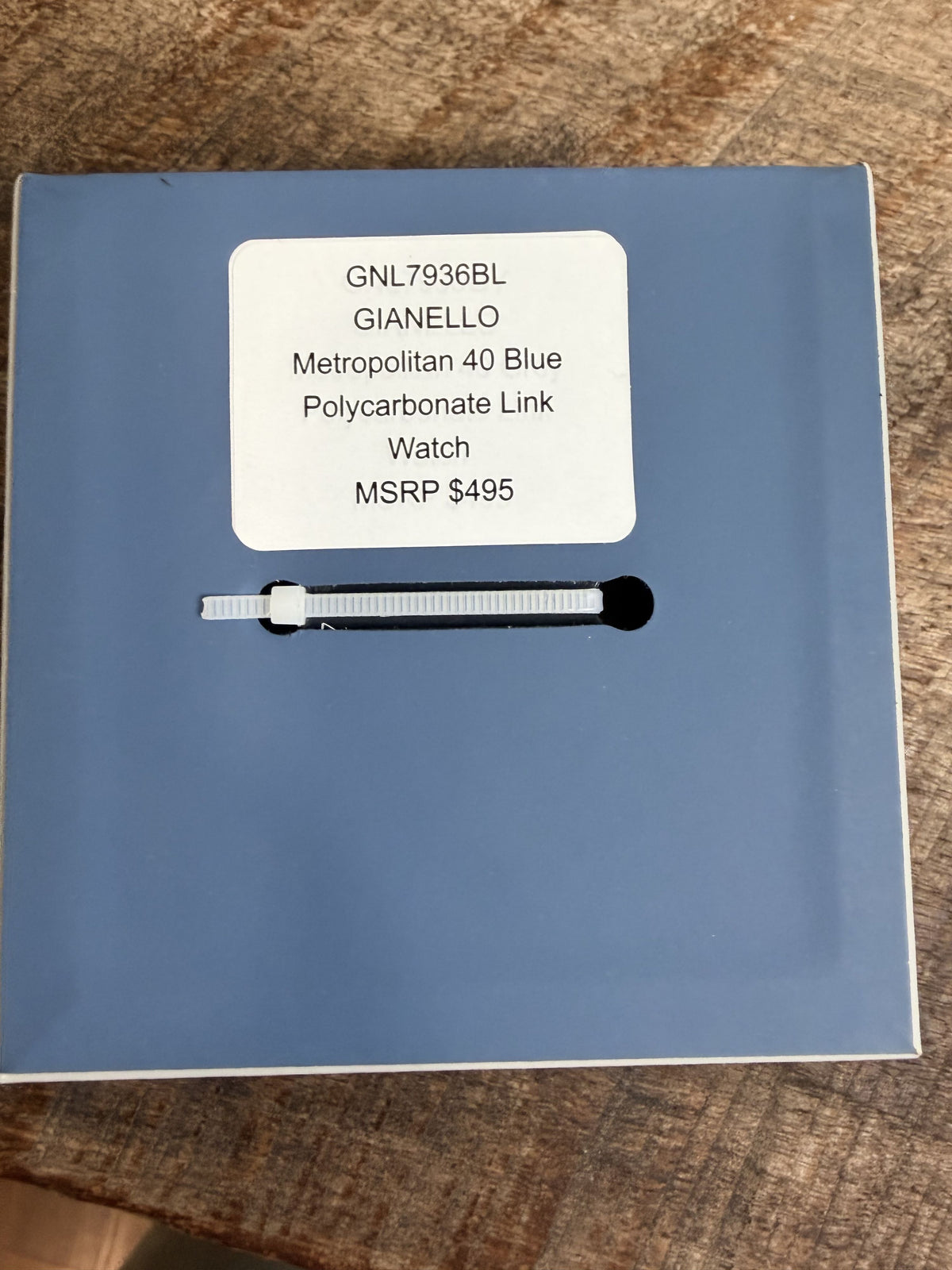 Gianello Metropolitan 40 GNL7936BL Blue Polycarbonate Link Watch - NIB - Image 7