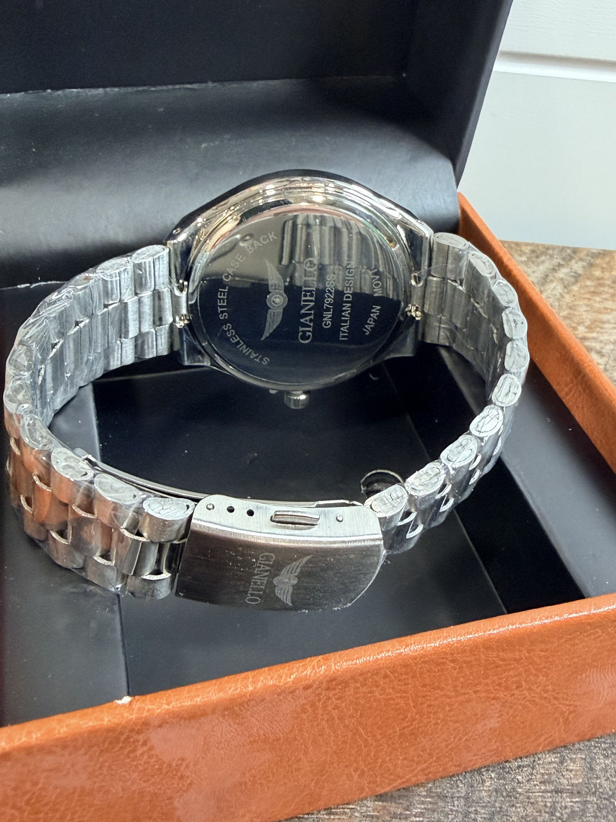 Gianello Presidential Prestige 42mm Blue & Silver Link Watch GNL7922SS NIB - Image 3