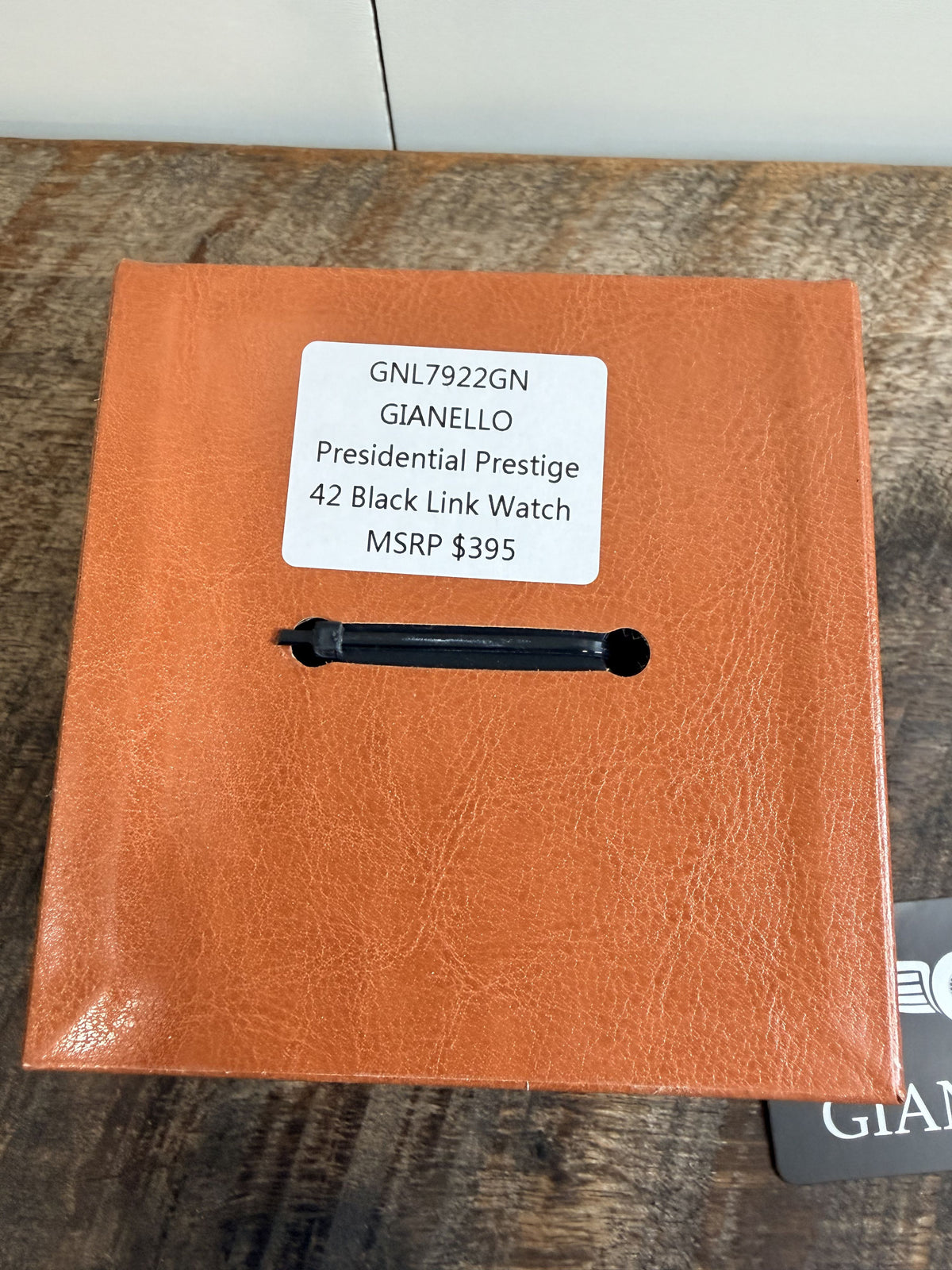 Gianello Presidential Prestige 42mm Orange & Black Link Watch GNL7922GN NIB - Image 8