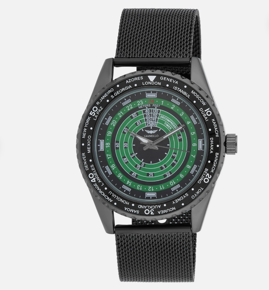 Gianello Spiral Velocity 41 Mesh Strap Watch GNL7939GN - NIB - Image 1