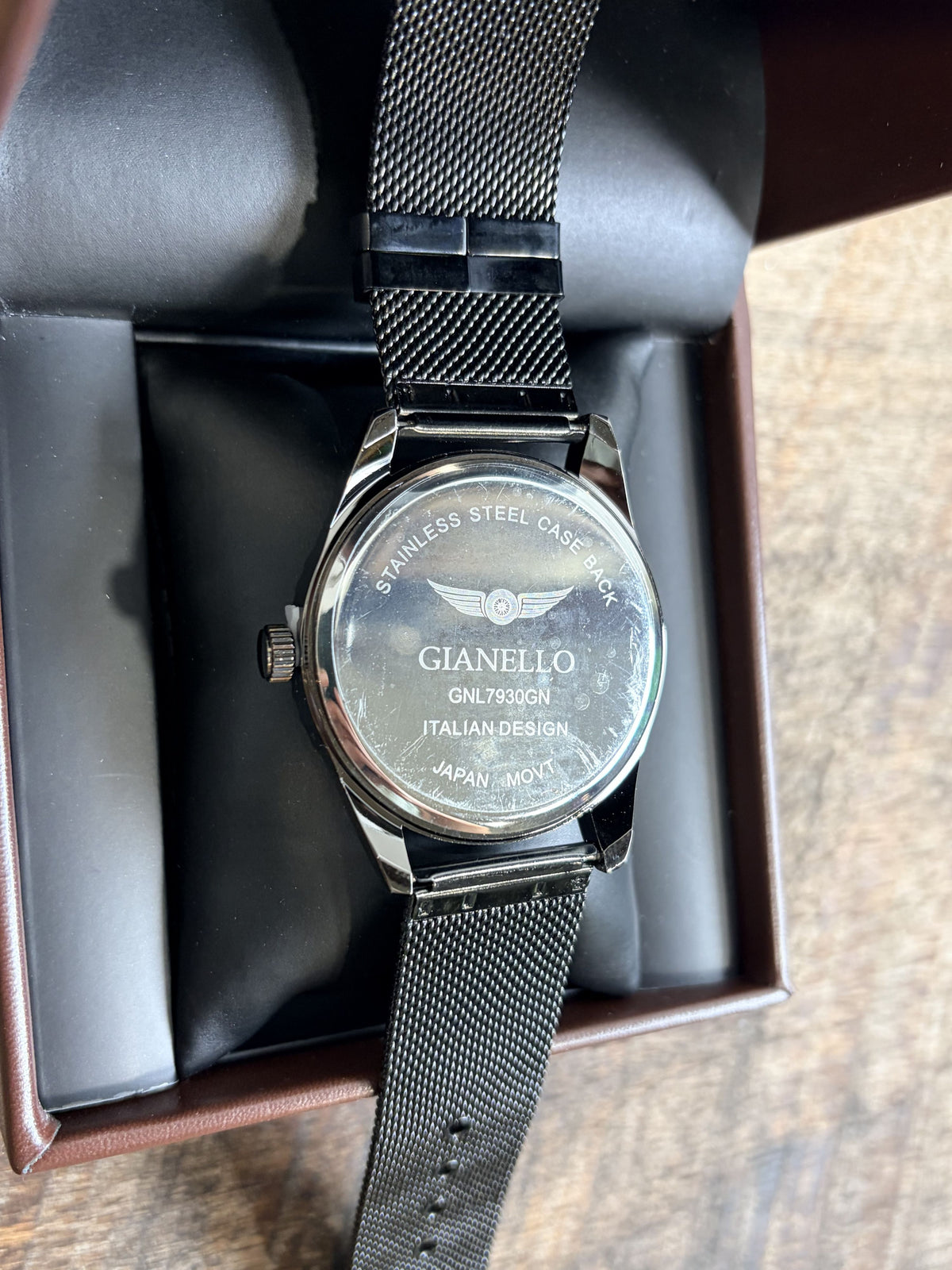 Gianello Spiral Velocity 41 Mesh Strap Watch GNL7939GN - NIB - Image 7
