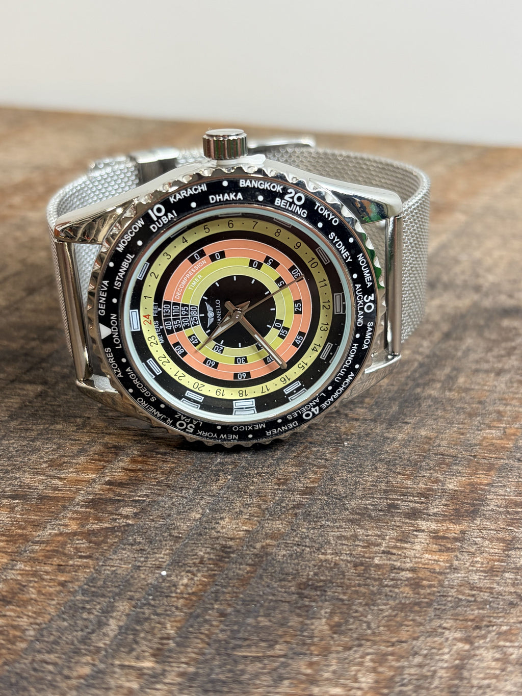 Gianello Spiral Velocity 41 Mesh Watch GNL7930SS - NIB - Image 8