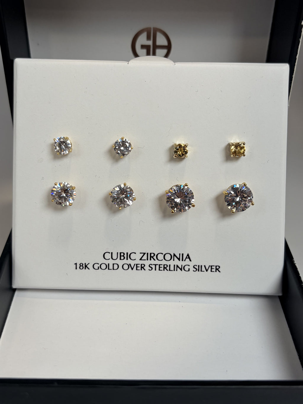Giani Bernini 18K Gold over Sterling Cubic Zirconia Citrine Earring Set - NIB - Image 1