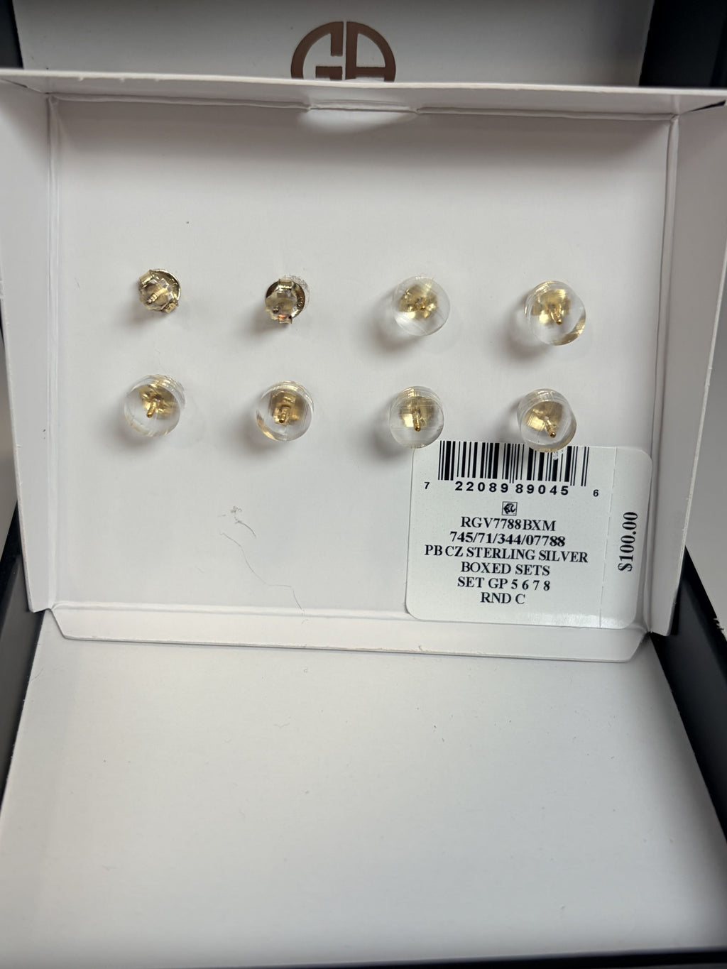 Giani Bernini 18K Gold over Sterling Cubic Zirconia Citrine Earring Set - NIB - Image 3
