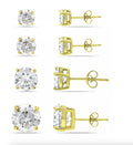 Giani Bernini 18K Gold over Sterling Silver Cubic Zirconia Round Earrings - NIB - Image 1