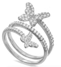 Giani Bernini Cubic Zirconia Butterfly Wrap Ring in Sterling Silver Size 8 - NIB