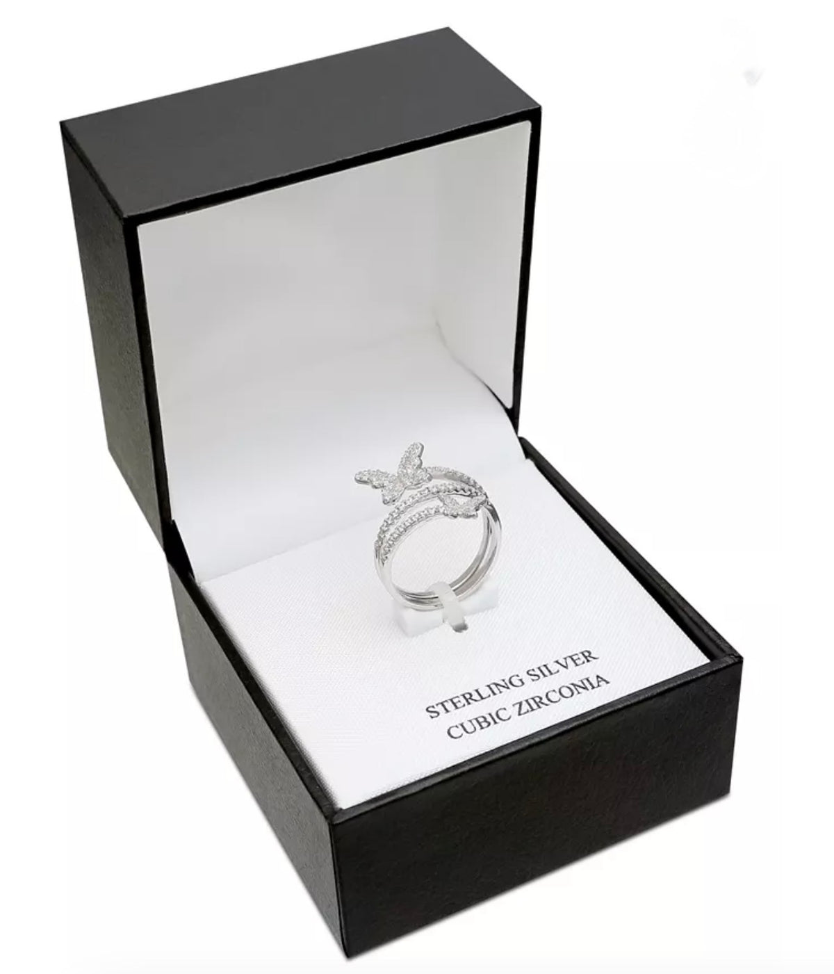 Giani Bernini Cubic Zirconia Butterfly Wrap Ring in Sterling Silver Size 8 - NIB