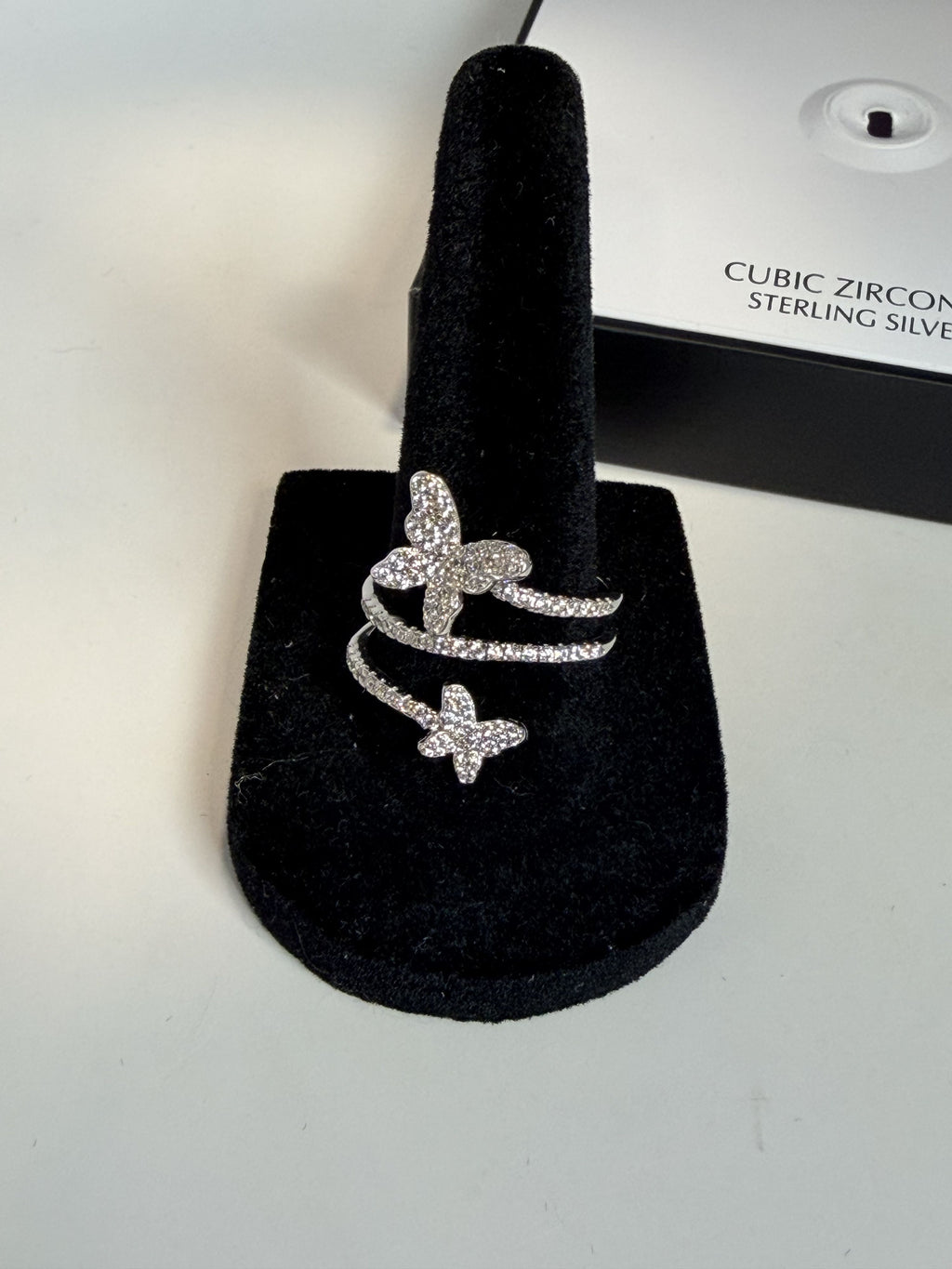Giani Bernini Cubic Zirconia Butterfly Wrap Ring in Sterling Silver Size 8 - NIB