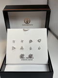 Giani Bernini Sterling Silver Cubic Zirconia Stud Earrings 5 pr - NIB - Image 1
