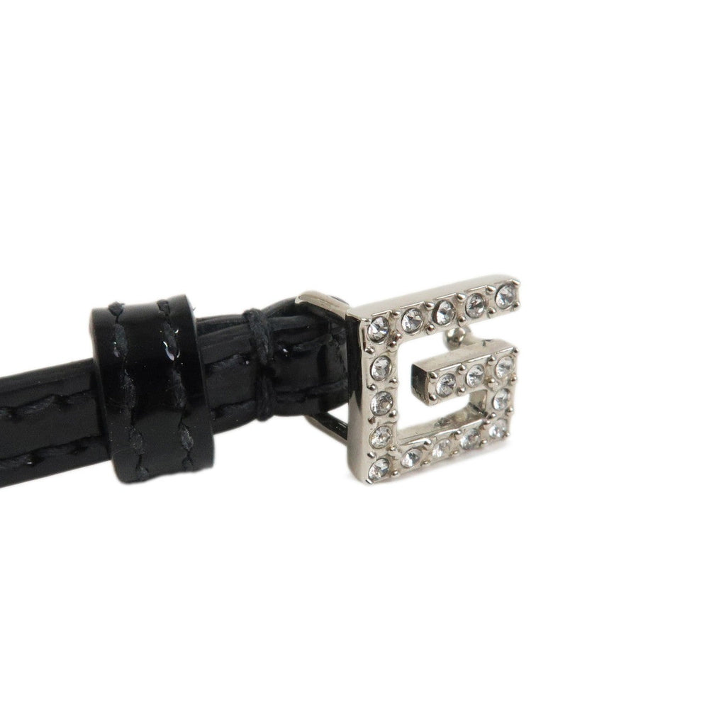 7587 - Gucci Square G Patent Leather Rhinestone Bracelet Black - Size Small - Image 10
