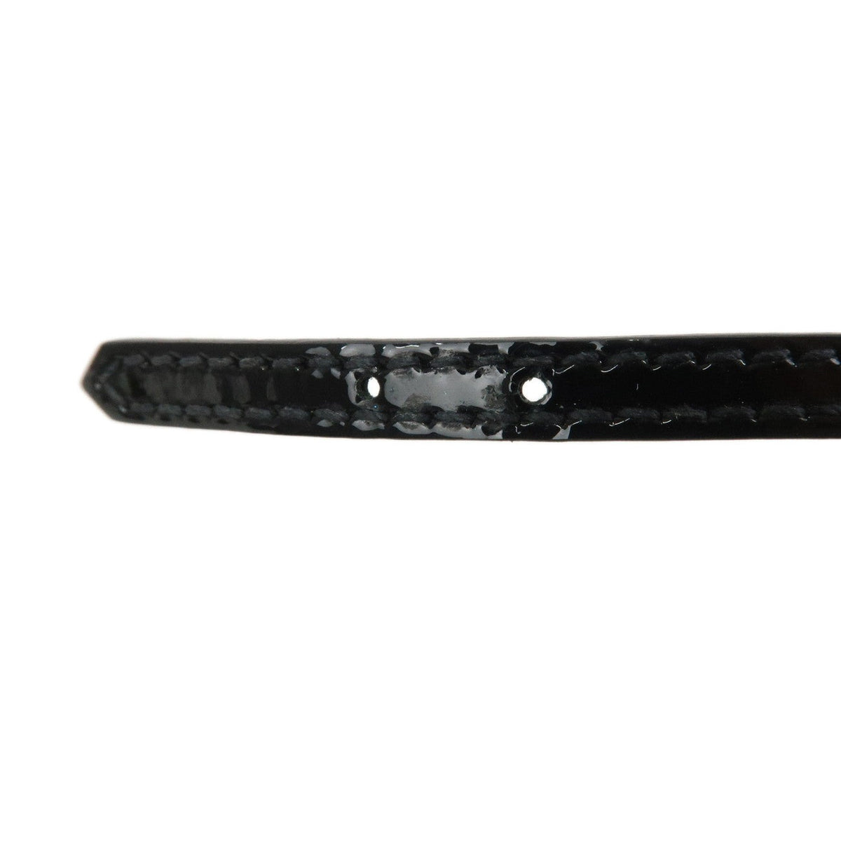 7587 - Gucci Square G Patent Leather Rhinestone Bracelet Black - Size Small - Image 9