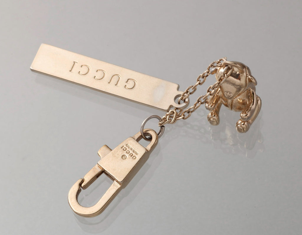 7606 - Gucci Metal Bear Keychain Gold-tone Bear Keychain - Image 3