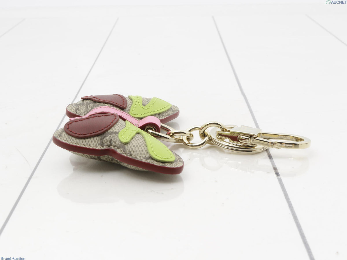 7623 - Gucci GG Supreme Butterfly Keychain Bag Charm Leather - Image 3