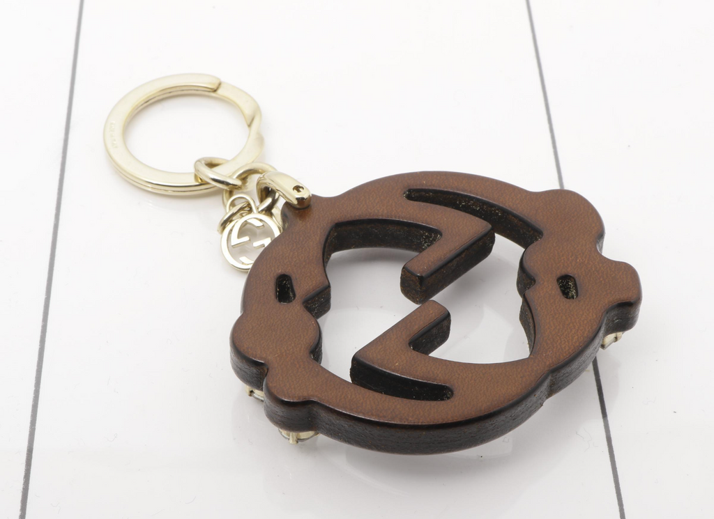 7675 - Gucci GG Interlocking Logo Crystal Keychain - Image 3