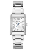 Guess GW0874L1 Silver Crystal Bezel Rectangle Watch NWT - Image 1