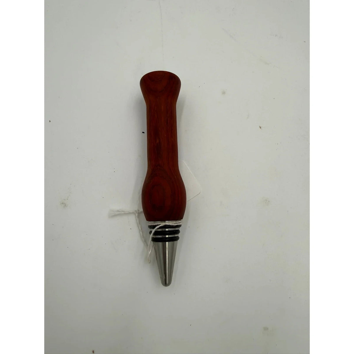 Hand Turned Hardwood Wine Bottle Stopper, stainless steel core, premium O-rings, choice of fine woods, gift ready