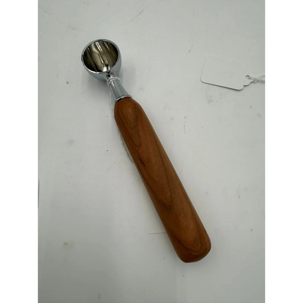 Hand Turned Wood Handle Coffee Scoop, stainless steel head, food safe finish, 1 tablespoon measure, barista gift