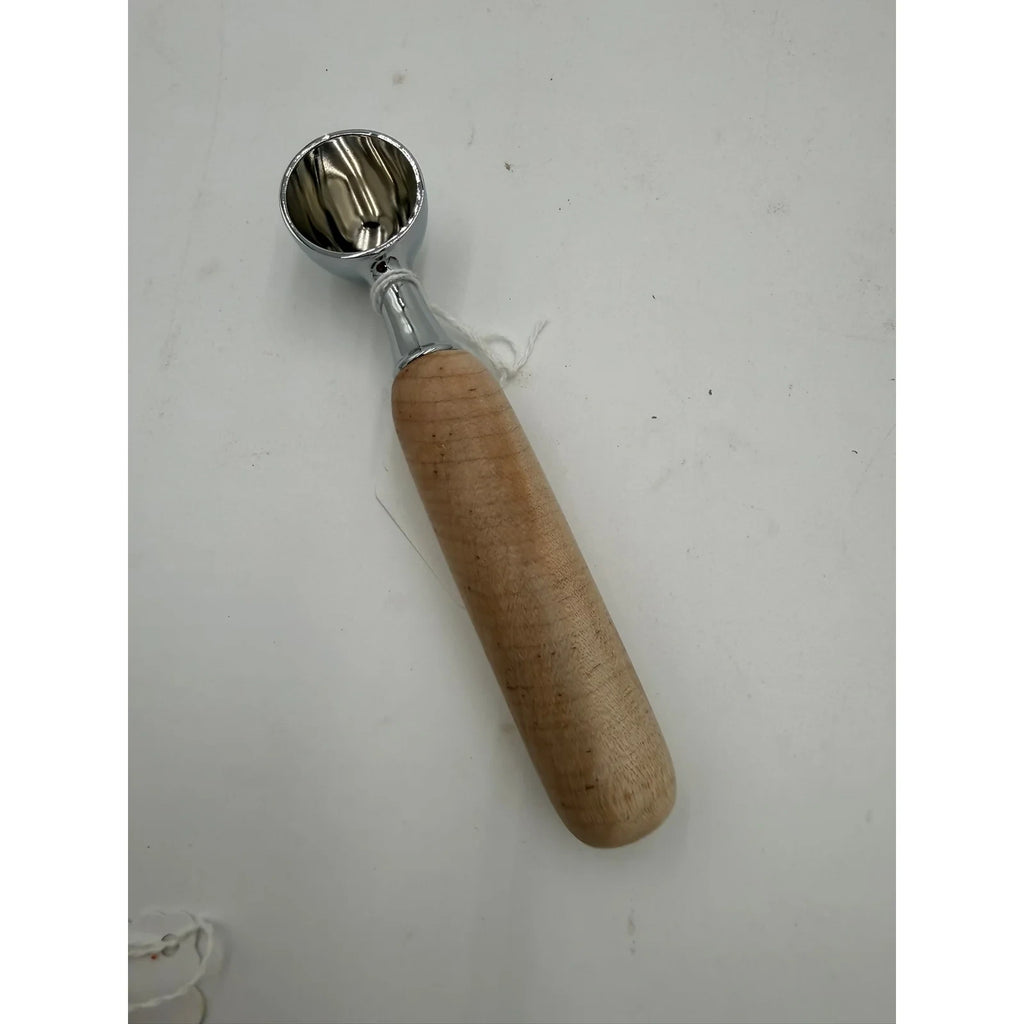Hand Turned Wood Handle Coffee Scoop, stainless steel head, food safe finish, 1 tablespoon measure, barista gift