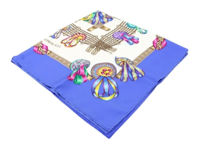 7527 - Hermes Scarf 90x90 cm Purple - Image 2