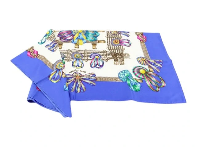 7527 - Hermes Scarf 90x90 cm Purple - Image 3