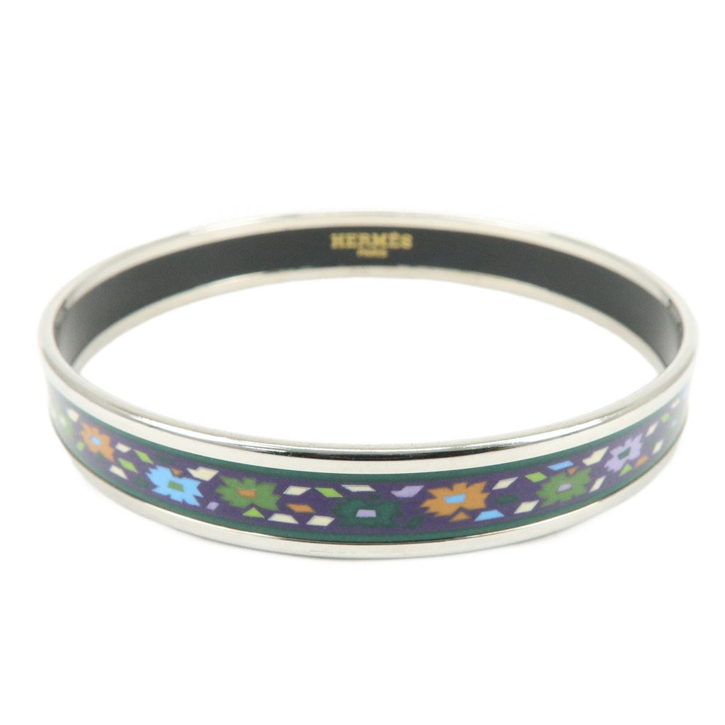 7591 - Hermès Enamel PM Bangle Bracelet Multicolor Geometric - Image 1