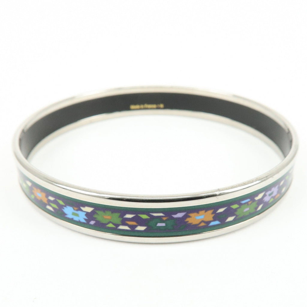 7591 - Hermès Enamel PM Bangle Bracelet Multicolor Geometric - Image 10