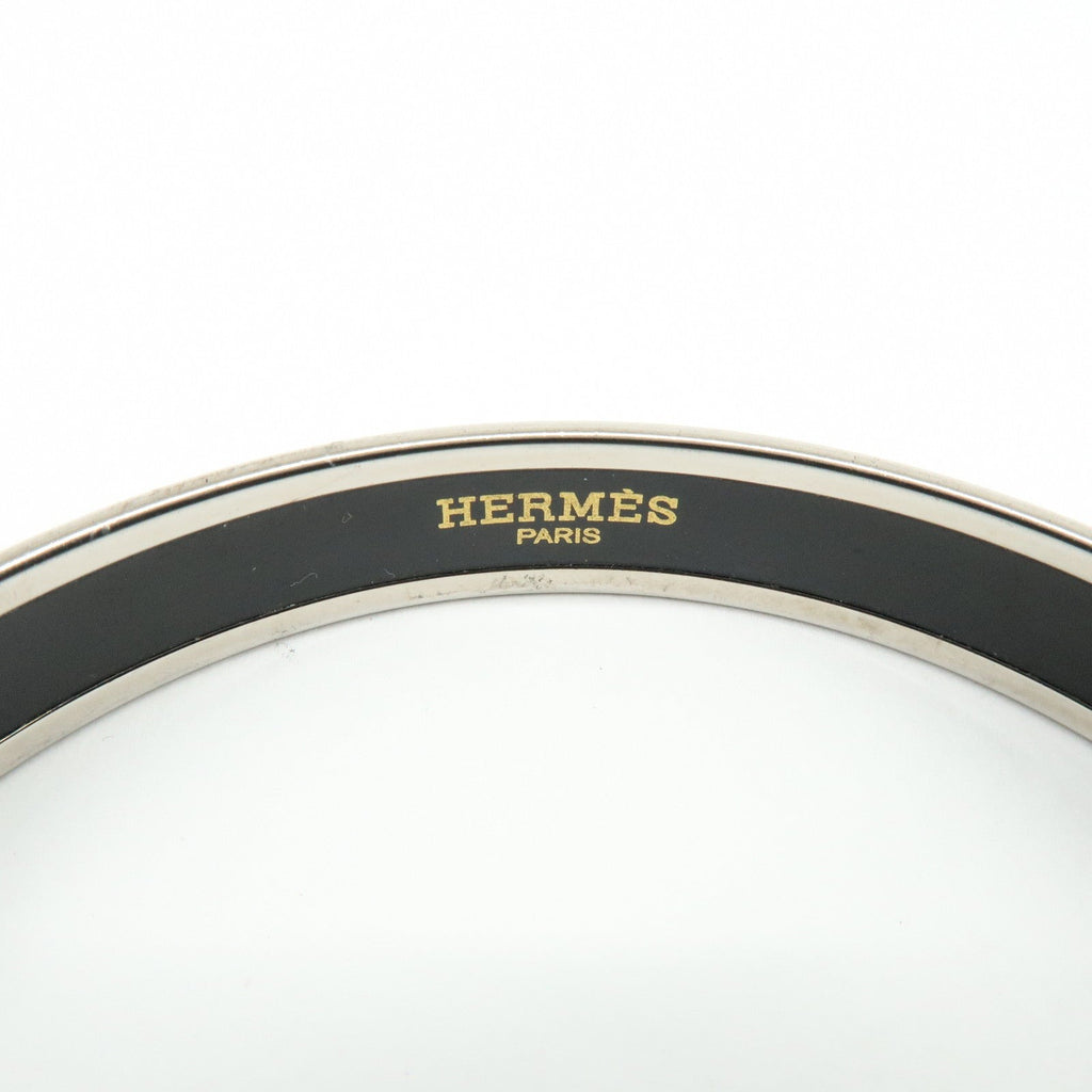 7591 - Hermès Enamel PM Bangle Bracelet Multicolor Geometric - Image 2