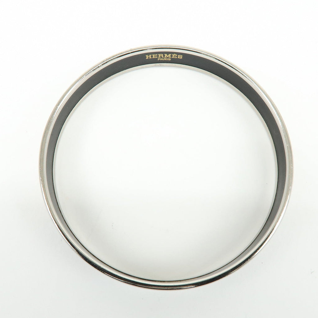 7591 - Hermès Enamel PM Bangle Bracelet Multicolor Geometric - Image 4