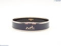 7601 - Hermès Calèche Wide Enamel Bangle Horse-Drawn Carriage Black Palladium - Image 1