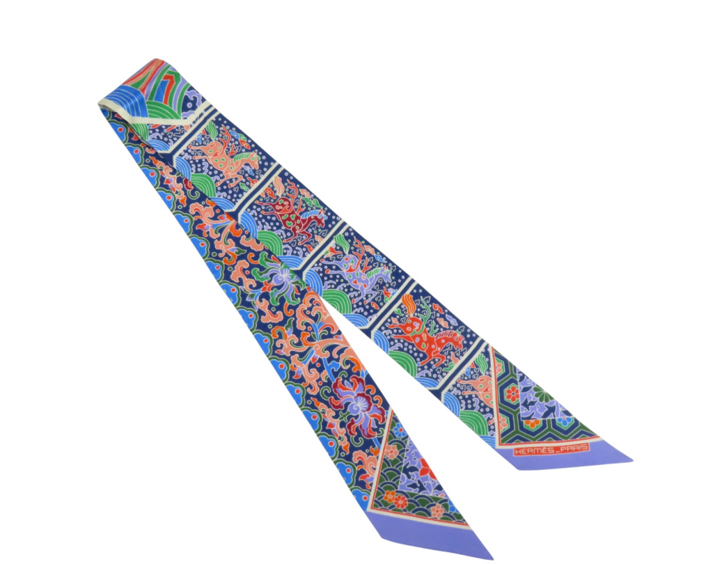 7699 - Hermès Collections Impériales Silk Twilly Scarf Multicolor - Image 1