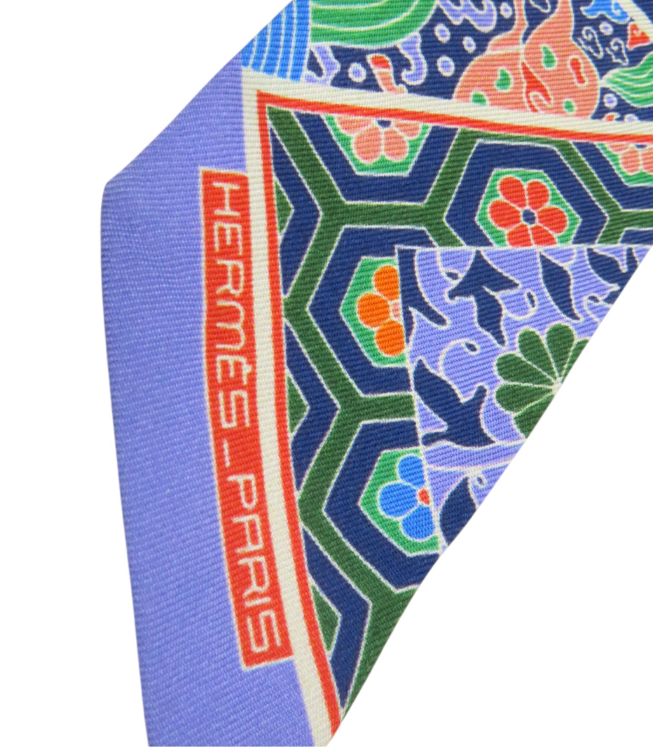 7699 - Hermès Collections Impériales Silk Twilly Scarf Multicolor - Image 3