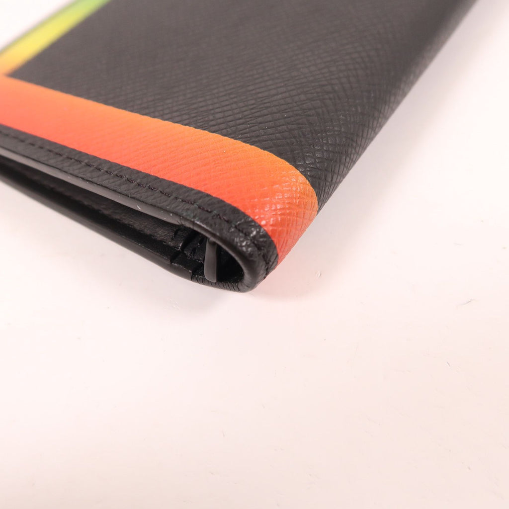6036 - LOUIS VUITTON Taiga Long Wallet Bifold rainbow Black