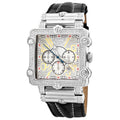 JBW Phantom Silver-tone Chronograph Crystal Dial Silver-tone Steel Diamond Men's Watch