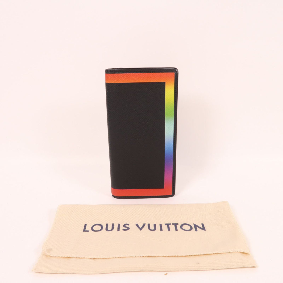 6036 - LOUIS VUITTON Taiga Long Wallet Bifold rainbow Black