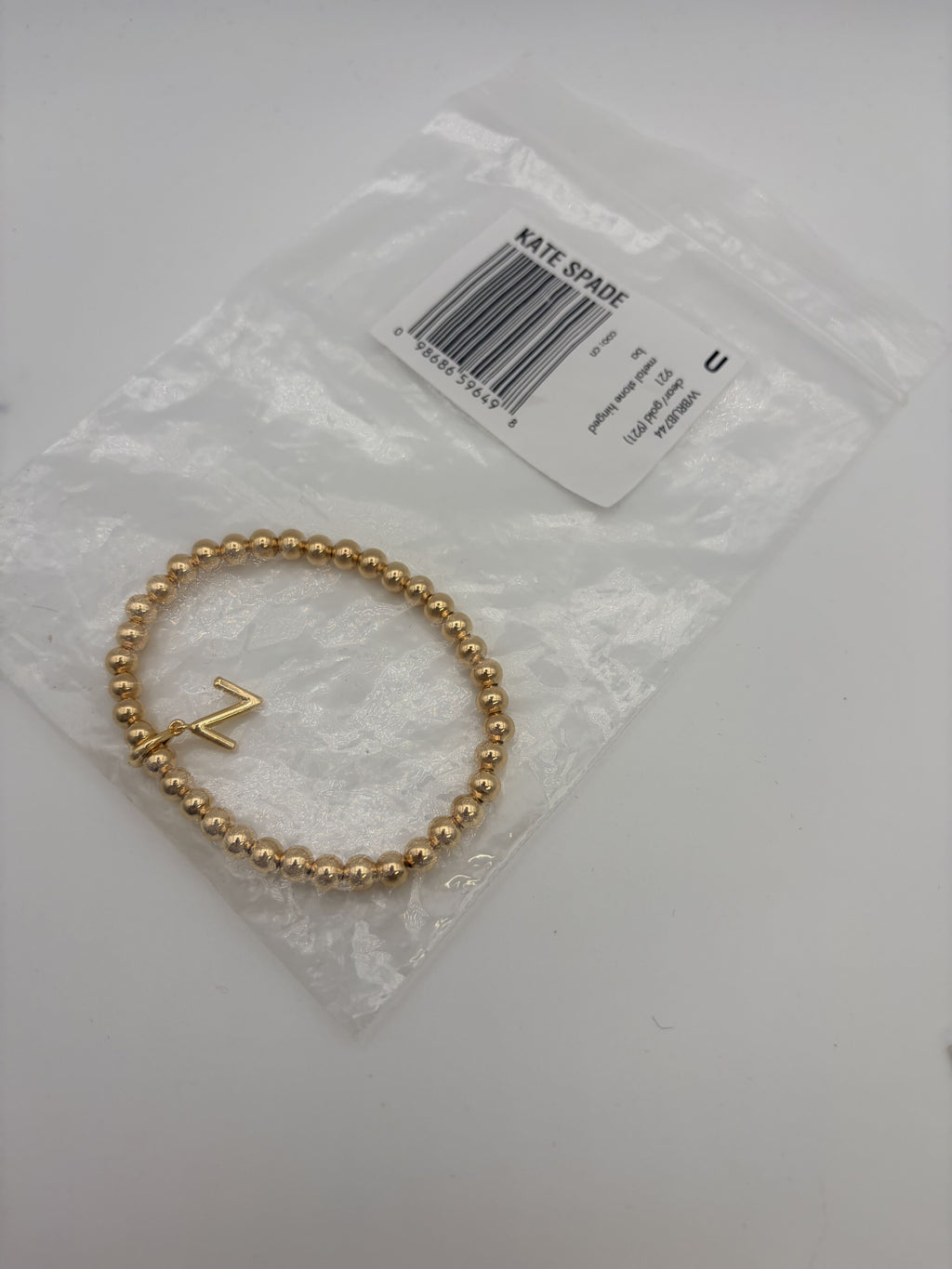 Kate Spade WBRUB744 Clear/Gold Beaded Stretch Bracelet Z Women's - Image 2