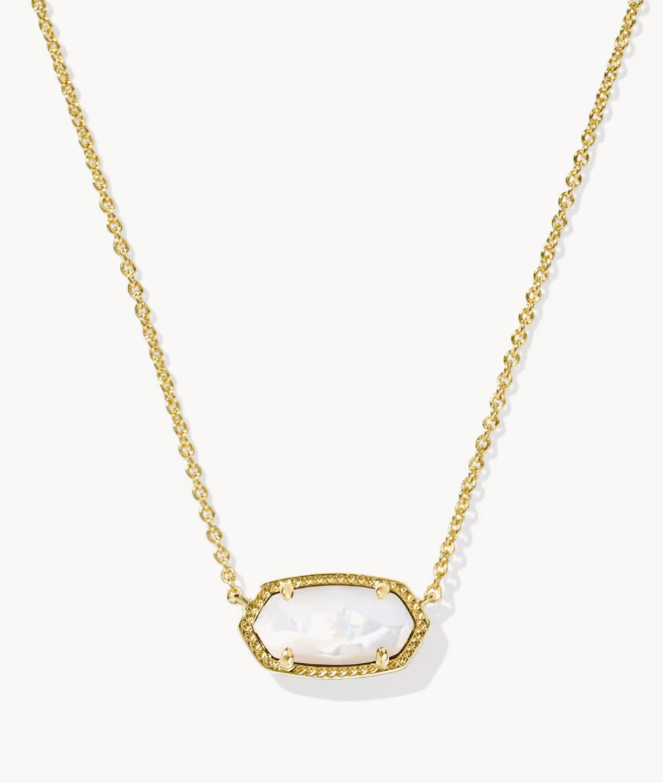 Kendra Scott Elisa Gold Pendant Necklace in Ivory Mother-of-Pearl - NIB - Image 1