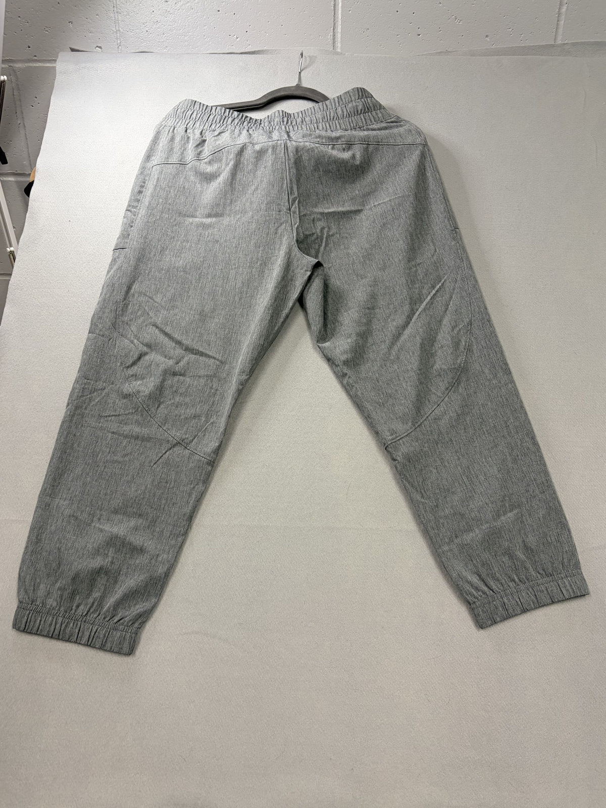 K Gray Jogger Pants M/M Linen Blend Zipper Pockets Made in China Size M - Image 4