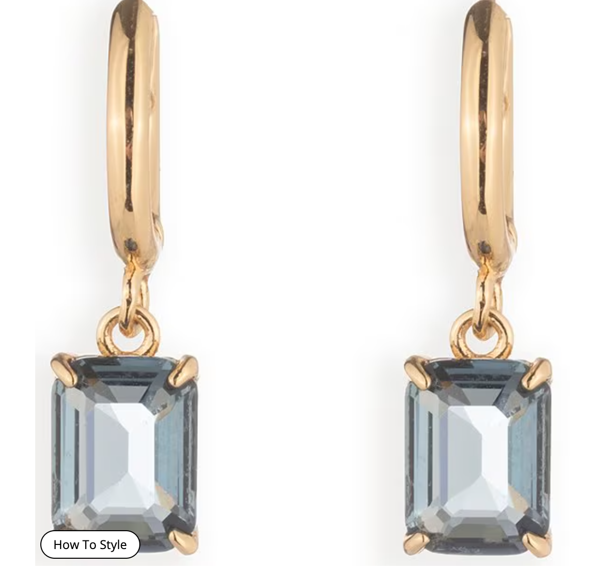 Lauren Ralph Lauren 14G01417 Light Blue Huggie Hoop Drop Earrings Women's - Image 1