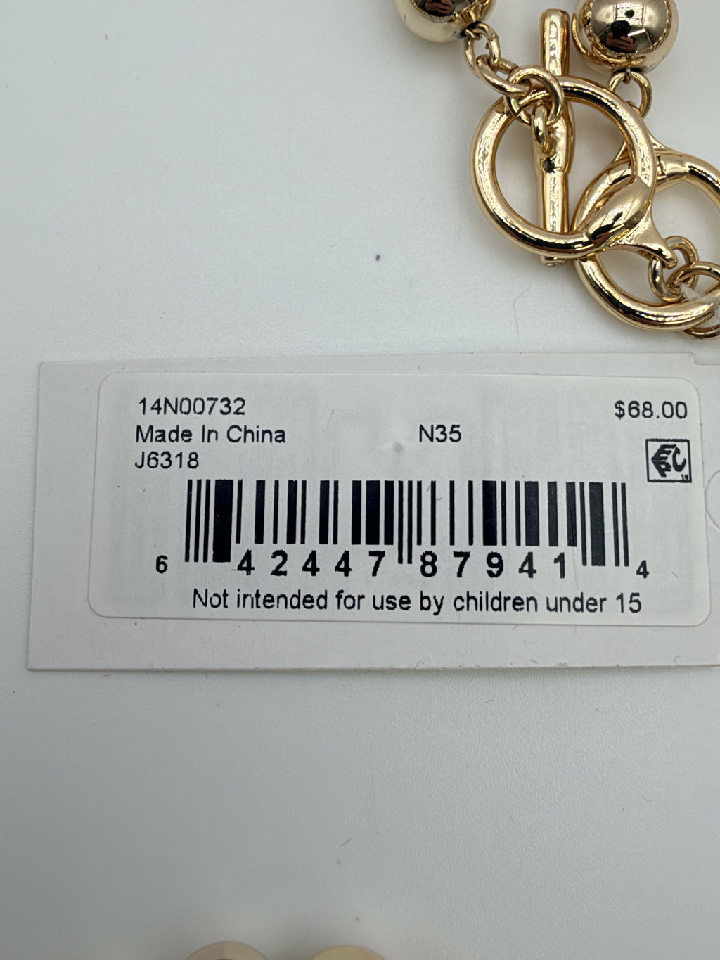 Lauren Ralph Lauren 14N00732 Gold-Tone Metal Bead Collar Necklace Women's - Image 5