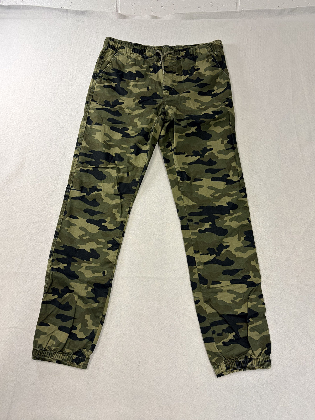Lazer Jogger Pants Green camouflage Size 16 Camo Elastic Cuffs - Image 1