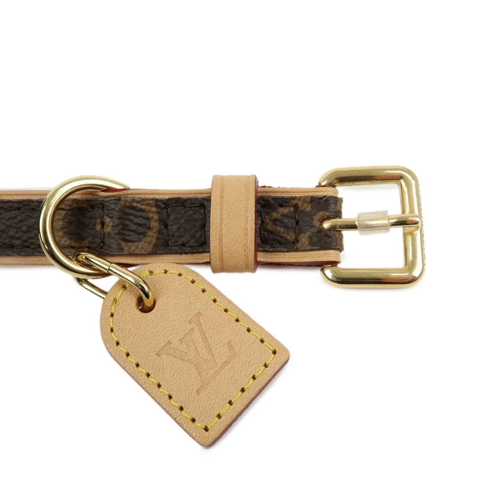 6838 - Louis Vuitton Monogram Canvas Leather Dog Collar Brown - Image 3