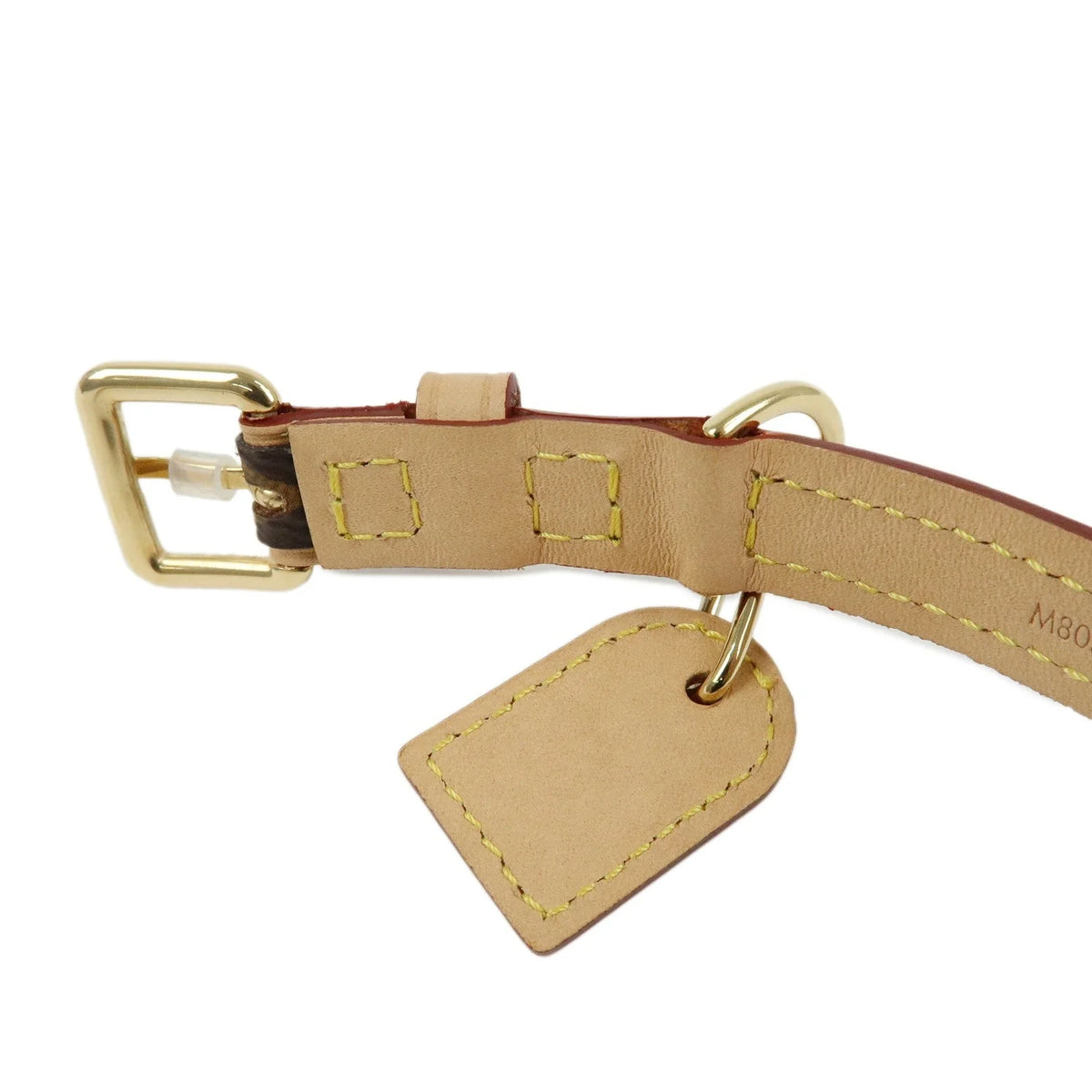 6838 - Louis Vuitton Monogram Canvas Leather Dog Collar Brown - Image 4
