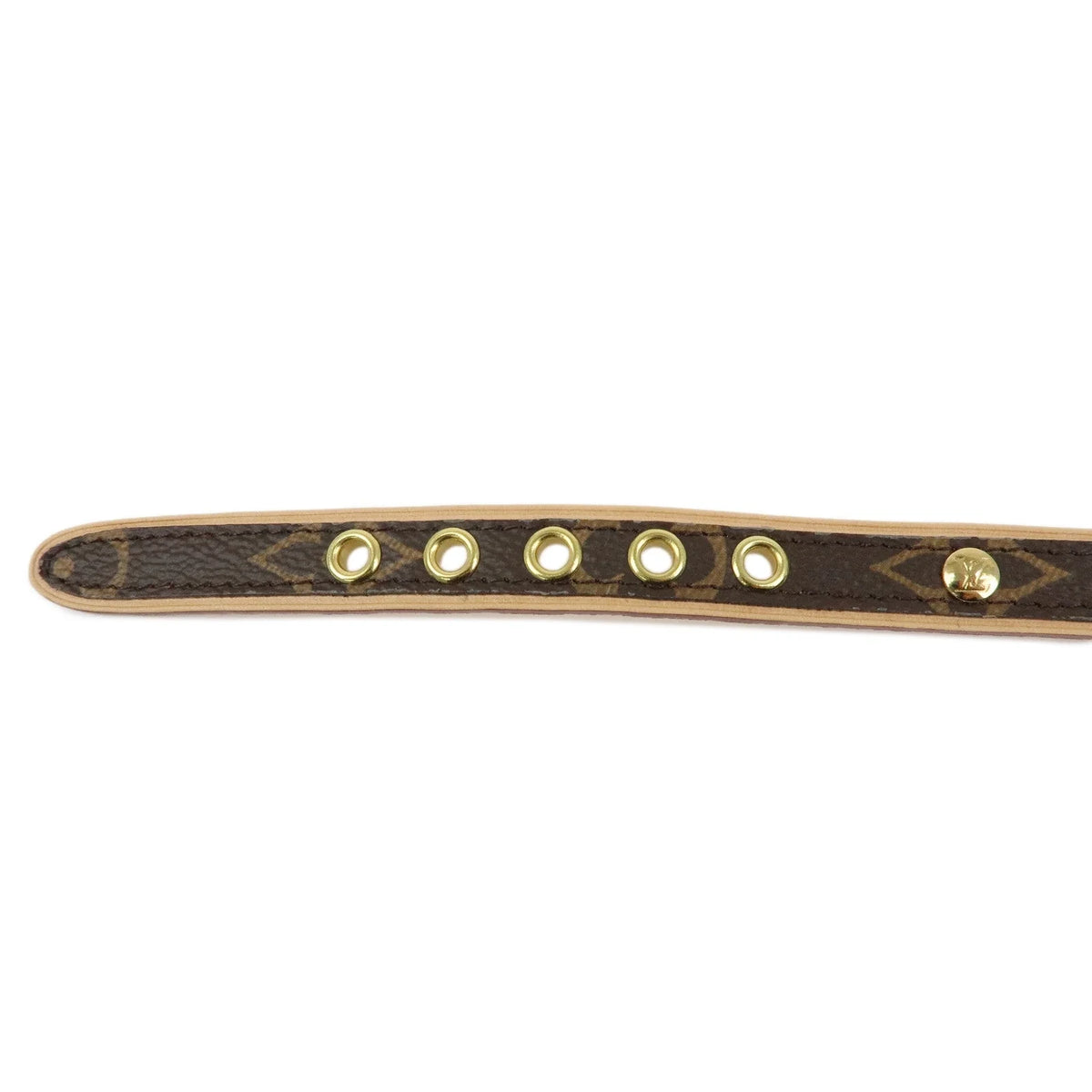 6838 - Louis Vuitton Monogram Canvas Leather Dog Collar Brown - Image 5