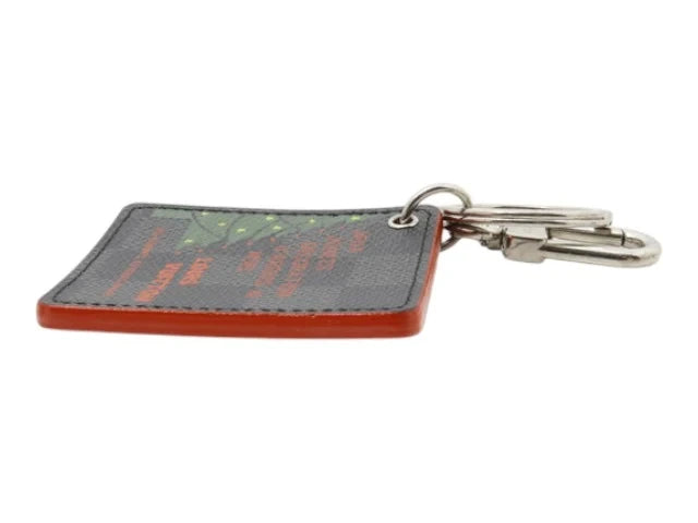 7536 - Louis Vuitton Porte-Clés Illustr Graphite Christmas Key Holder Black - Image 3