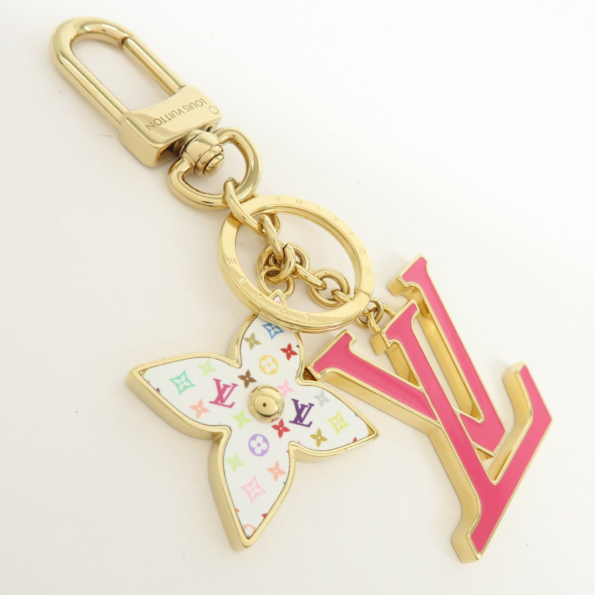 7589 - Louis Vuitton x Takashi Murakami Iconic Bag Charm Key Holder Multicolor - Image 7
