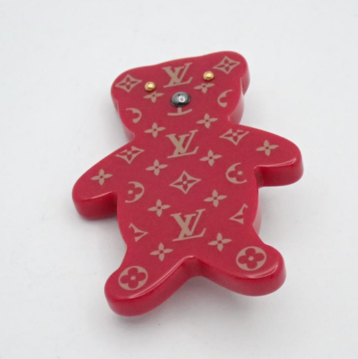7670 - Louis Vuitton Monogram Broche Nounours Teddy Bear Brooch - Image 2