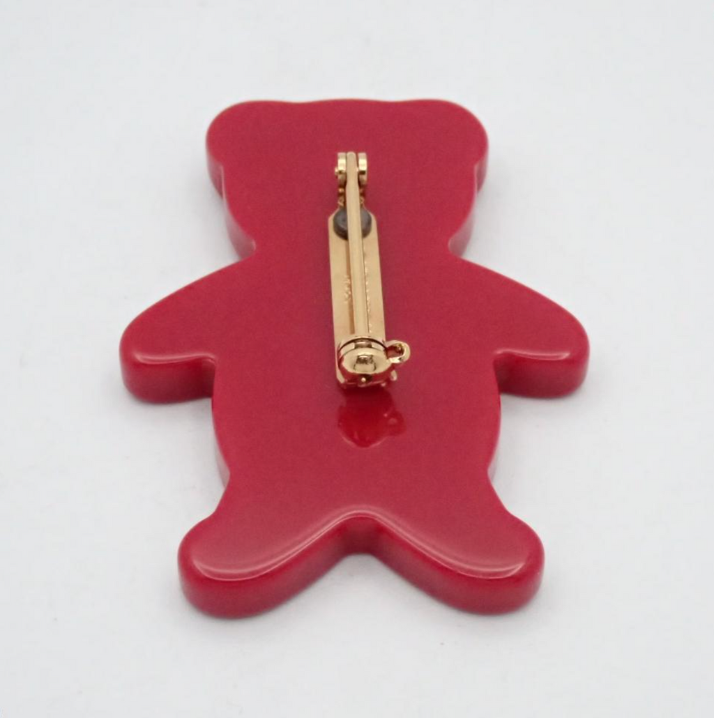 7670 - Louis Vuitton Monogram Broche Nounours Teddy Bear Brooch - Image 3
