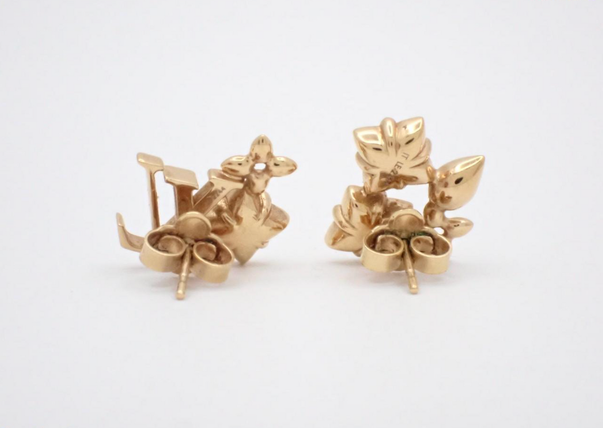 7673 - Louis Vuitton Blossom Pink White Flower Stud Earrings - Image 2
