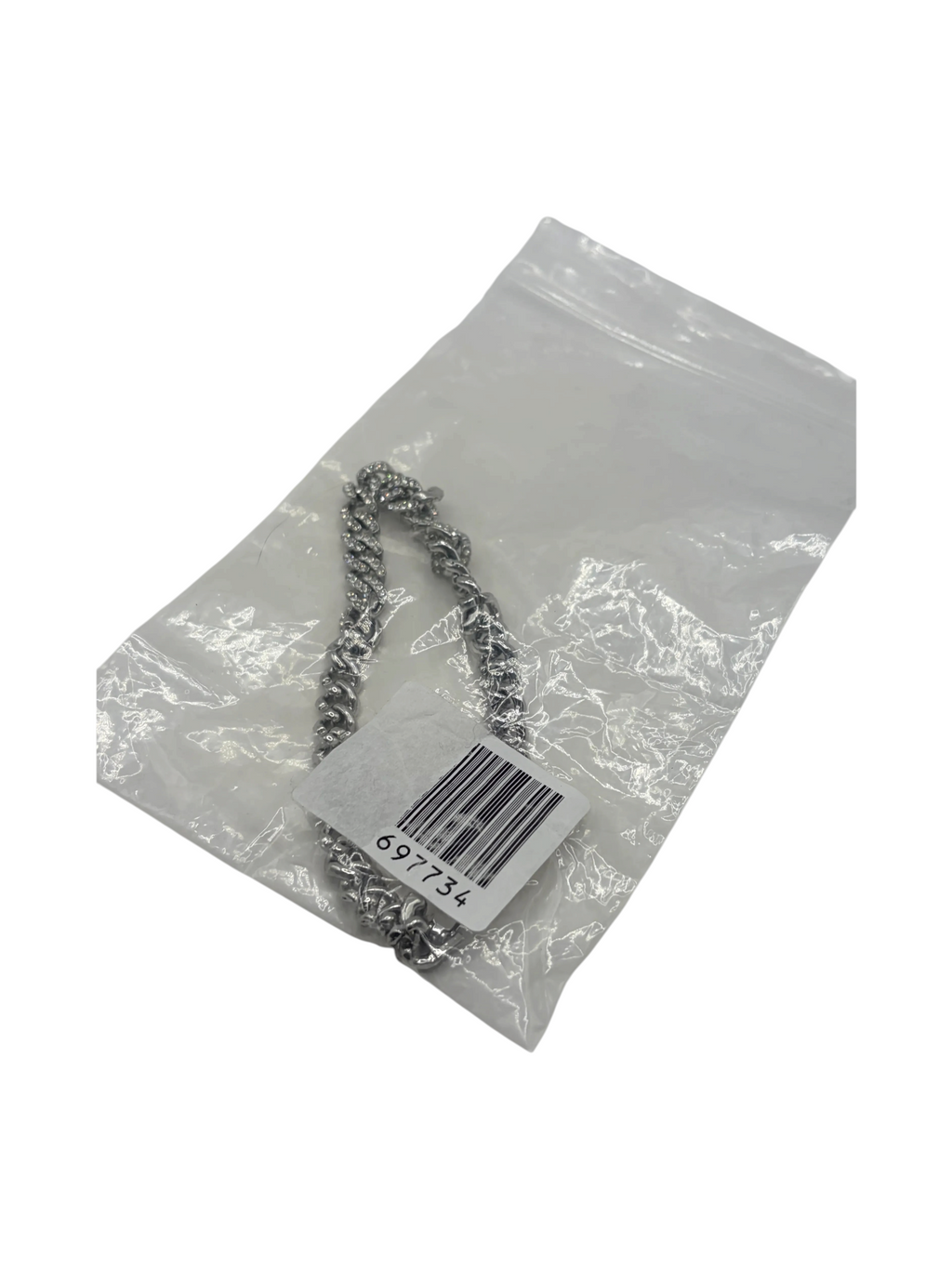 697734 Macy'S Pavé Curb Chain Bracelet Silver Women's - Image 1